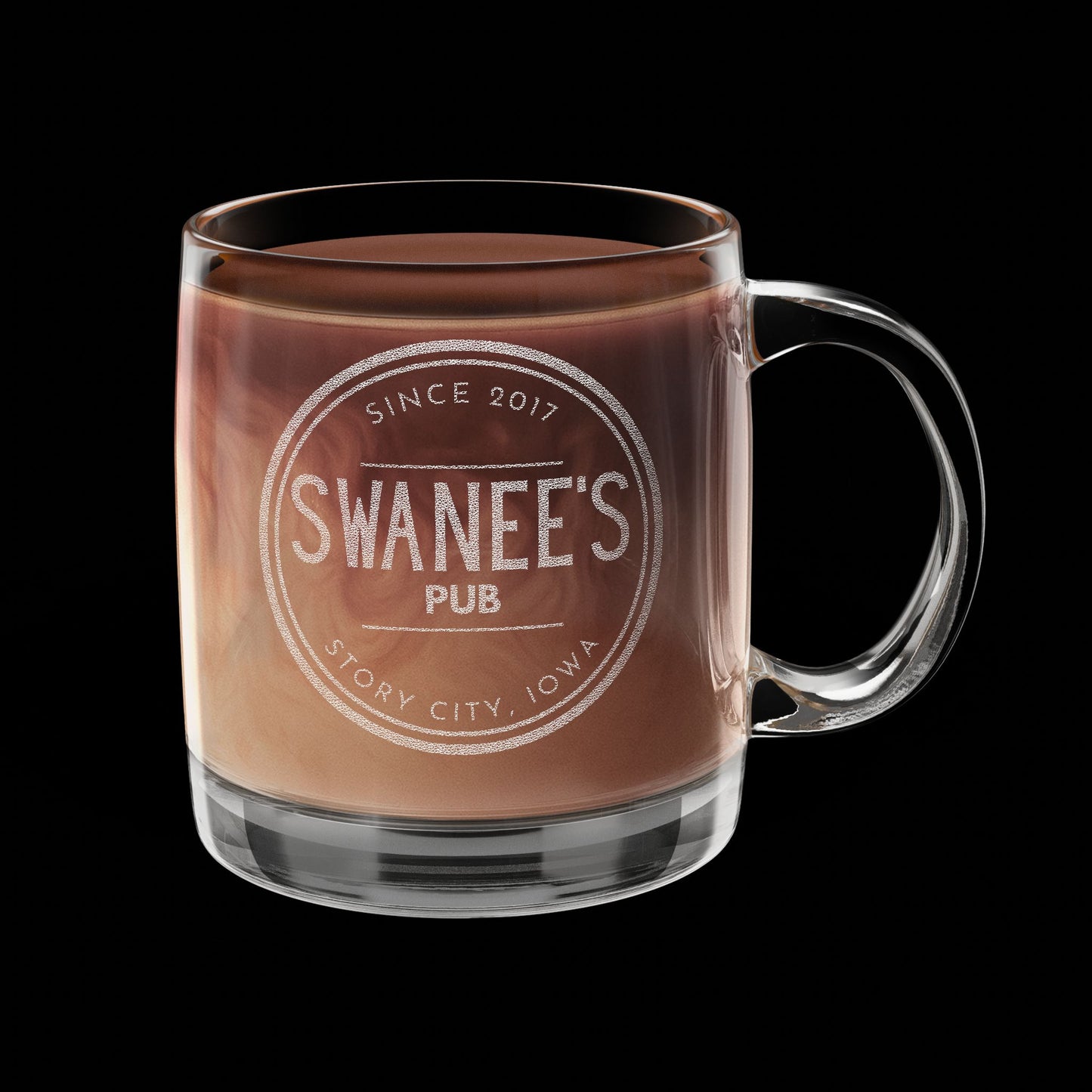 Swanee's Pub Drinkware | Engraved Glass Coffee Mug
