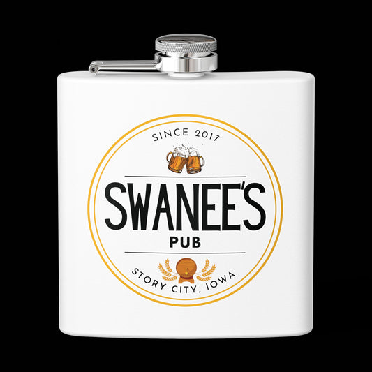 Swanee's Pub Drinkware | 6 oz Stainless Steel Flask