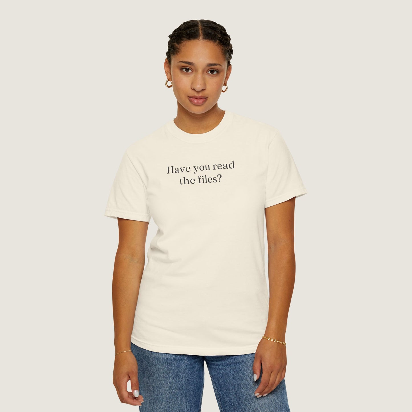 Ravenwood Hollow Apparel | Unisex Garment-dyed Tee | "Have you read the files?"