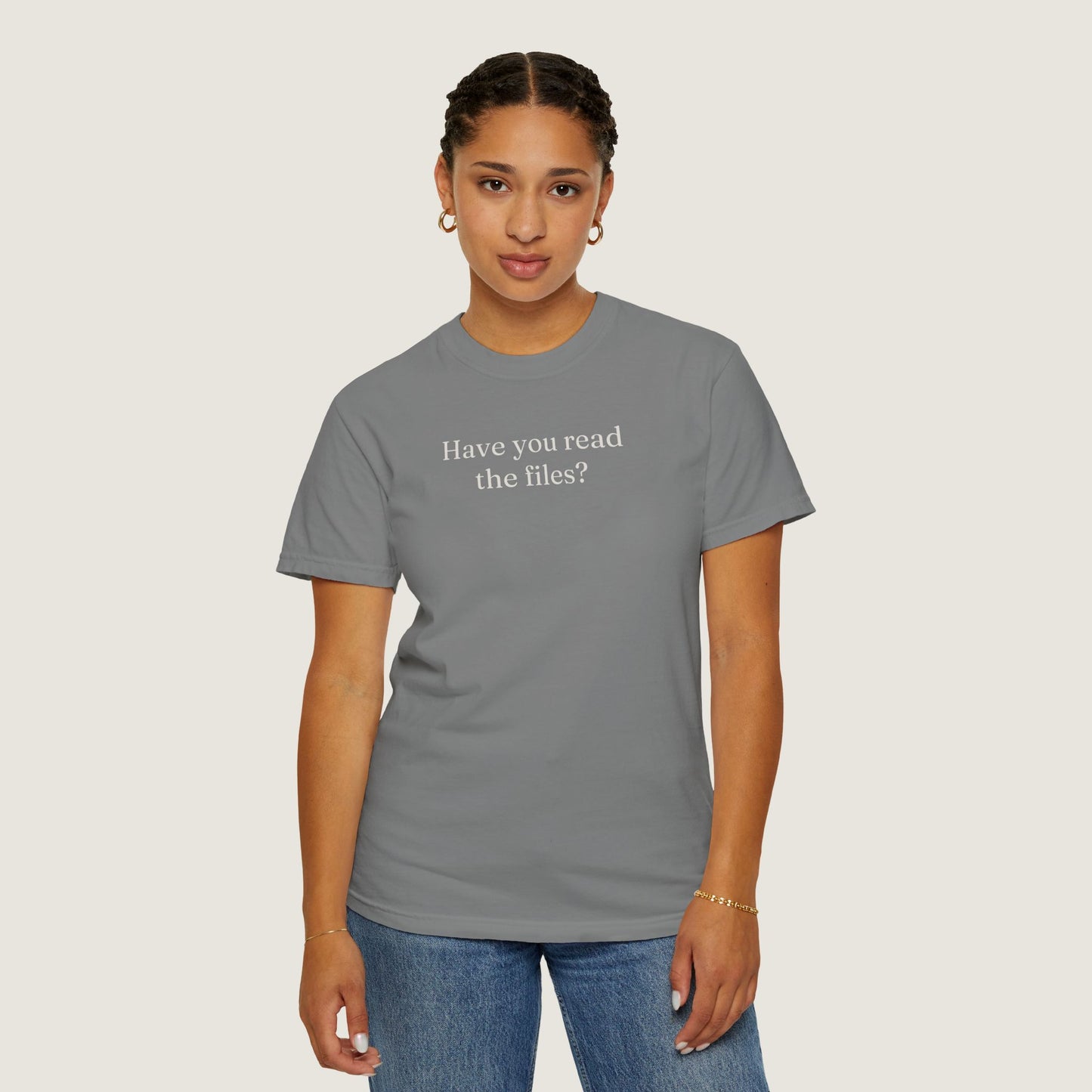 Ravenwood Hollow Apparel | Unisex Garment-dyed Tee | "Have you read the files?"