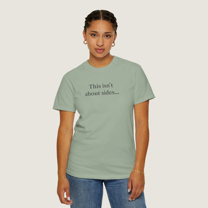 Ravenwood Hollow Apparel | Unisex Garment-dyed Tee | "This isn't about sides"
