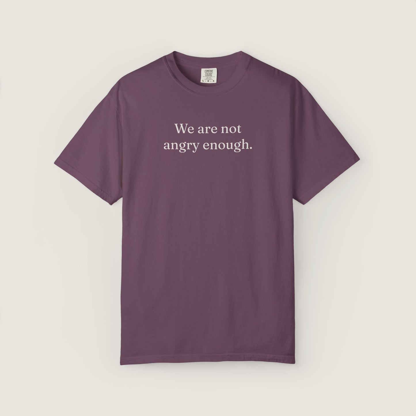 Ravenwood Hollow Apparel | Unisex Garment-dyed Tee | "We are not angry enough."