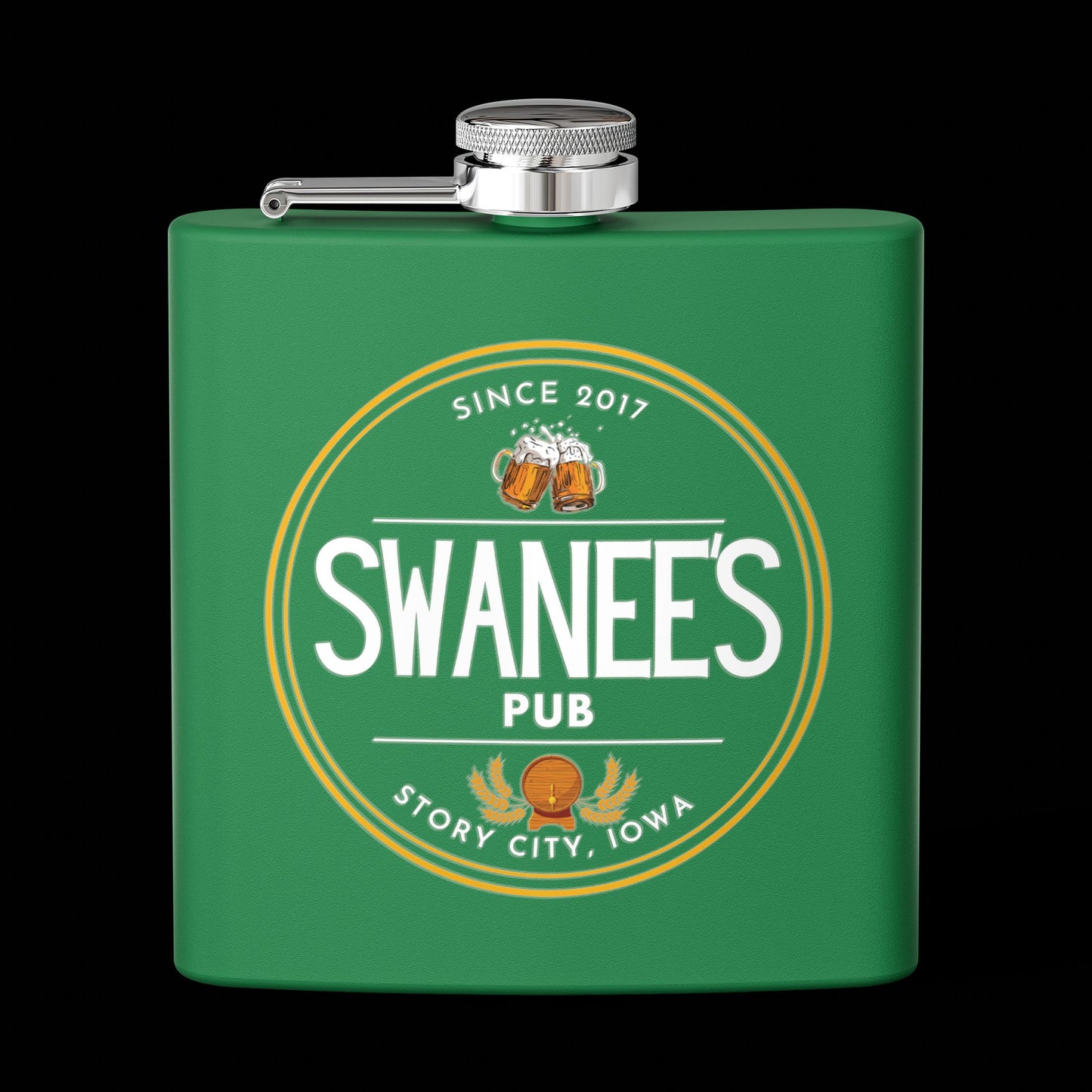 Swanee's Pub Drinkware | 6 oz Stainless Steel Flask