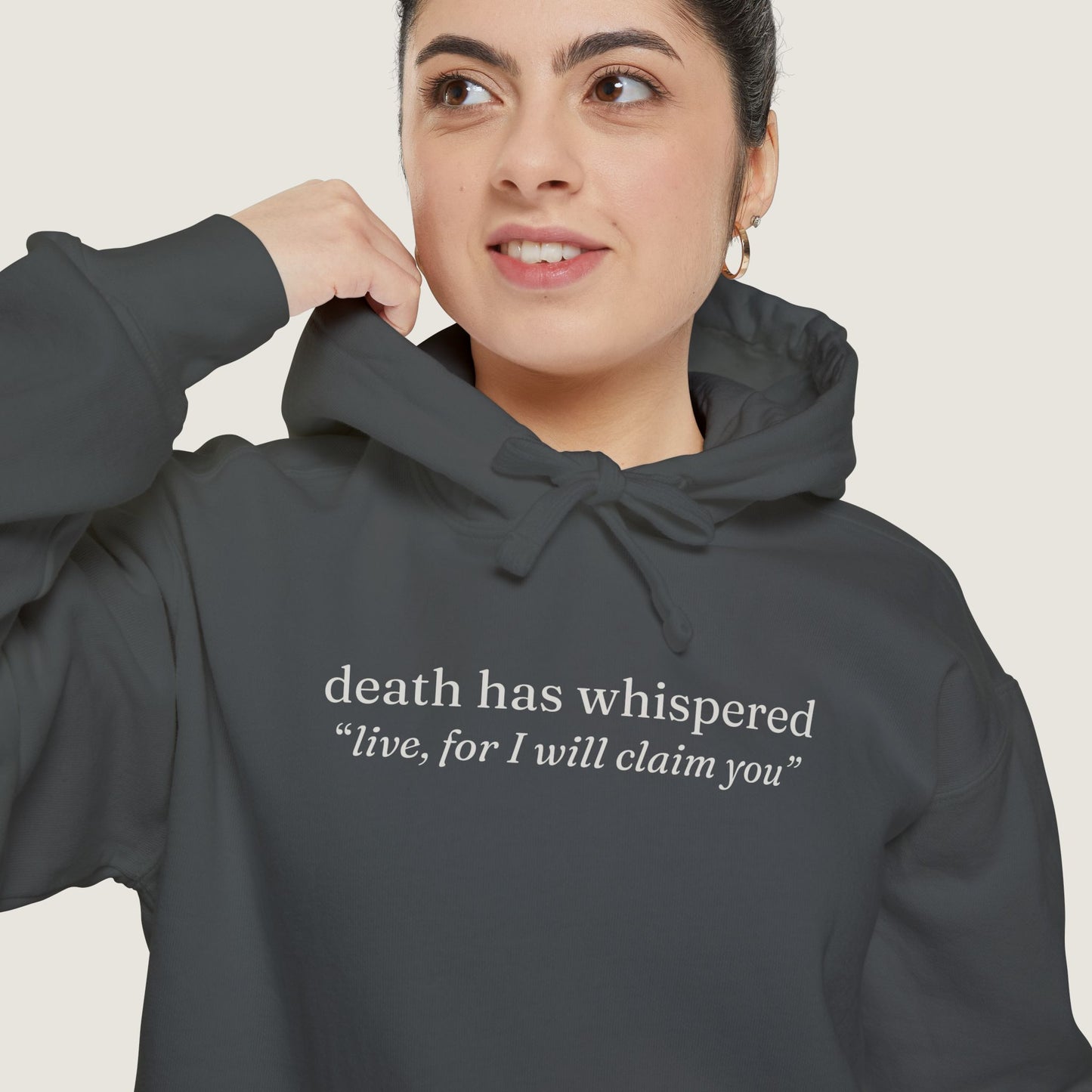 Ravenwood Hollow Apparel | Unisex Garment-Dyed Hoodie | "death has whispered"