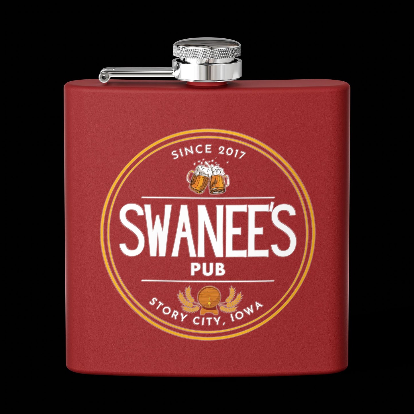 Swanee's Pub Drinkware | 6 oz Stainless Steel Flask
