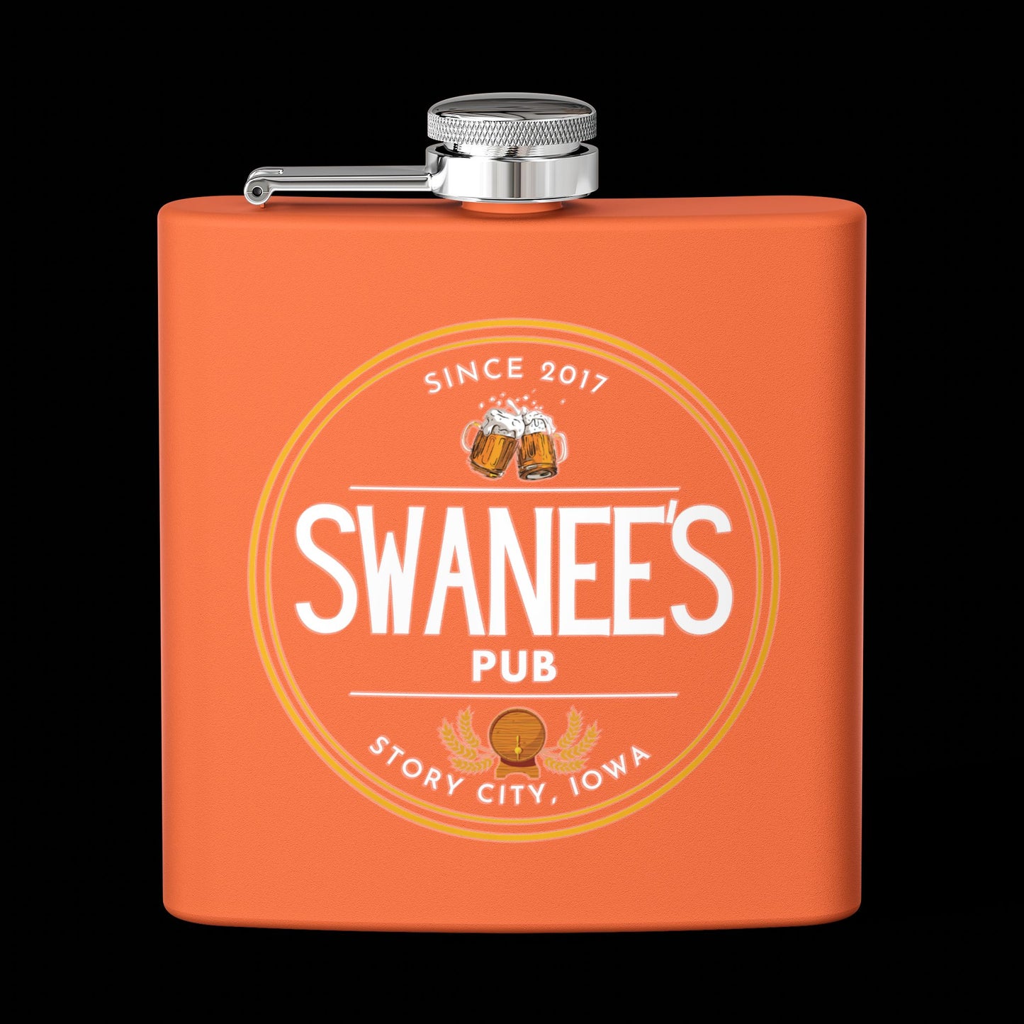Swanee's Pub Drinkware | 6 oz Stainless Steel Flask