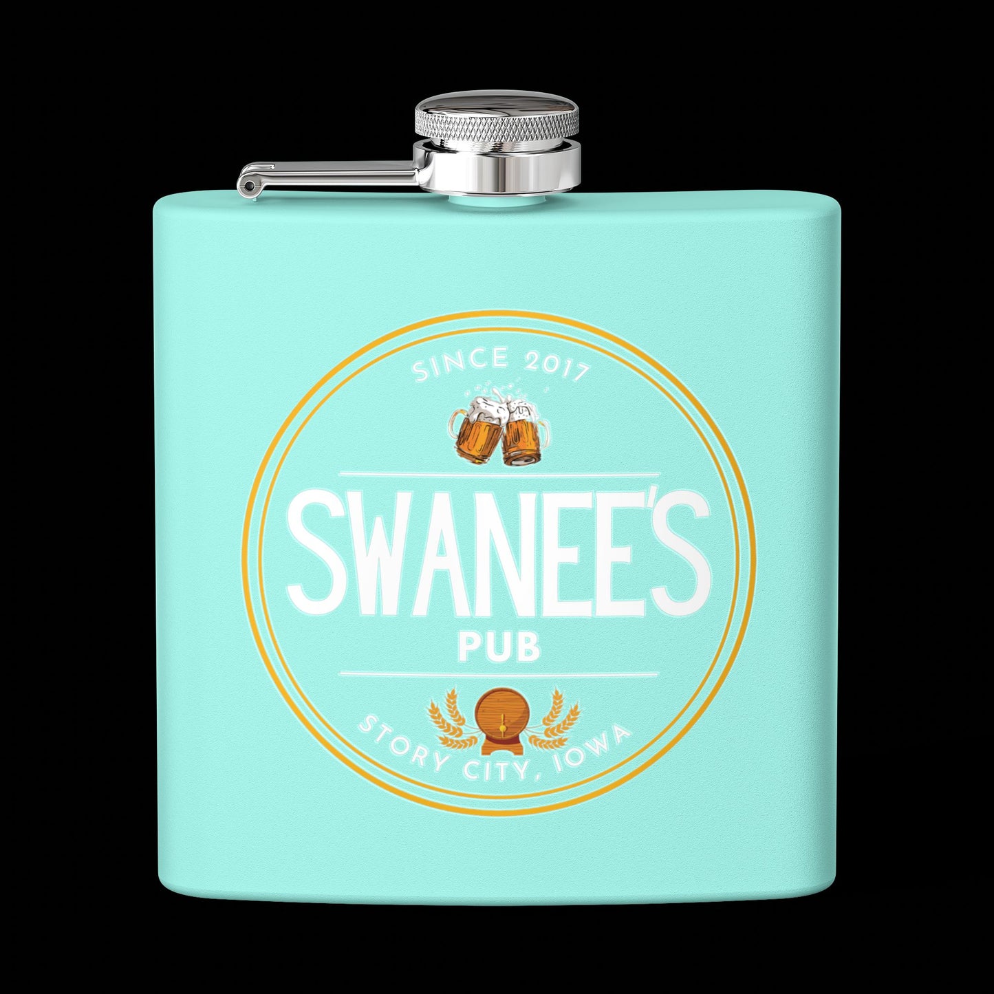 Swanee's Pub Drinkware | 6 oz Stainless Steel Flask