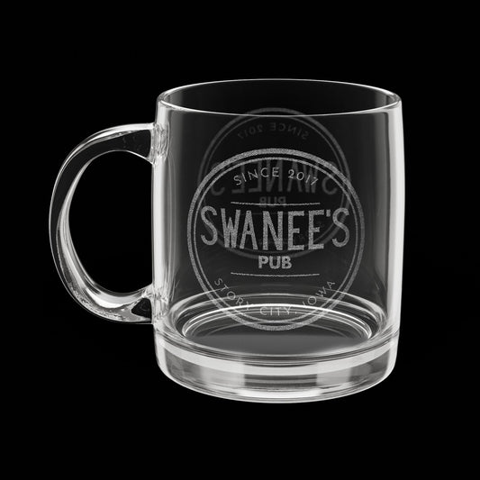 Swanee's Pub Drinkware | Engraved Glass Coffee Mug