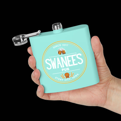Swanee's Pub Drinkware | 6 oz Stainless Steel Flask