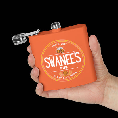 Swanee's Pub Drinkware | 6 oz Stainless Steel Flask
