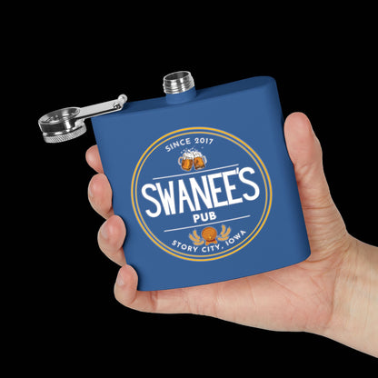 Swanee's Pub Drinkware | 6 oz Stainless Steel Flask