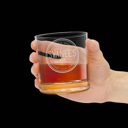 Swanee's Pub Drinkware | Engraved Whiskey Glass (10.5 oz)
