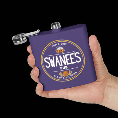Swanee's Pub Drinkware | 6 oz Stainless Steel Flask