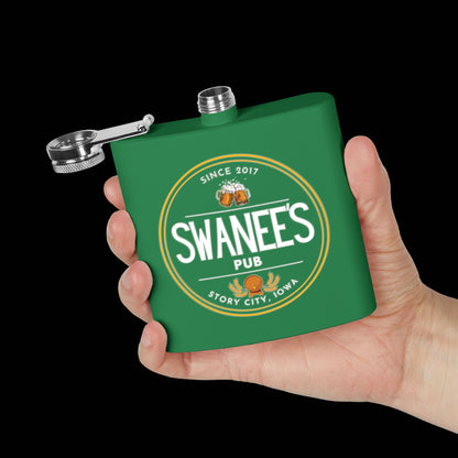 Swanee's Pub Drinkware | 6 oz Stainless Steel Flask