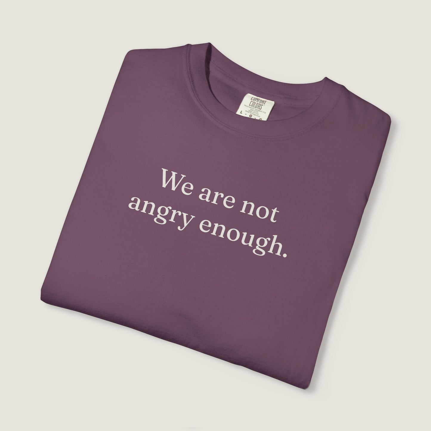 Ravenwood Hollow Apparel | Unisex Garment-dyed Tee | "We are not angry enough."