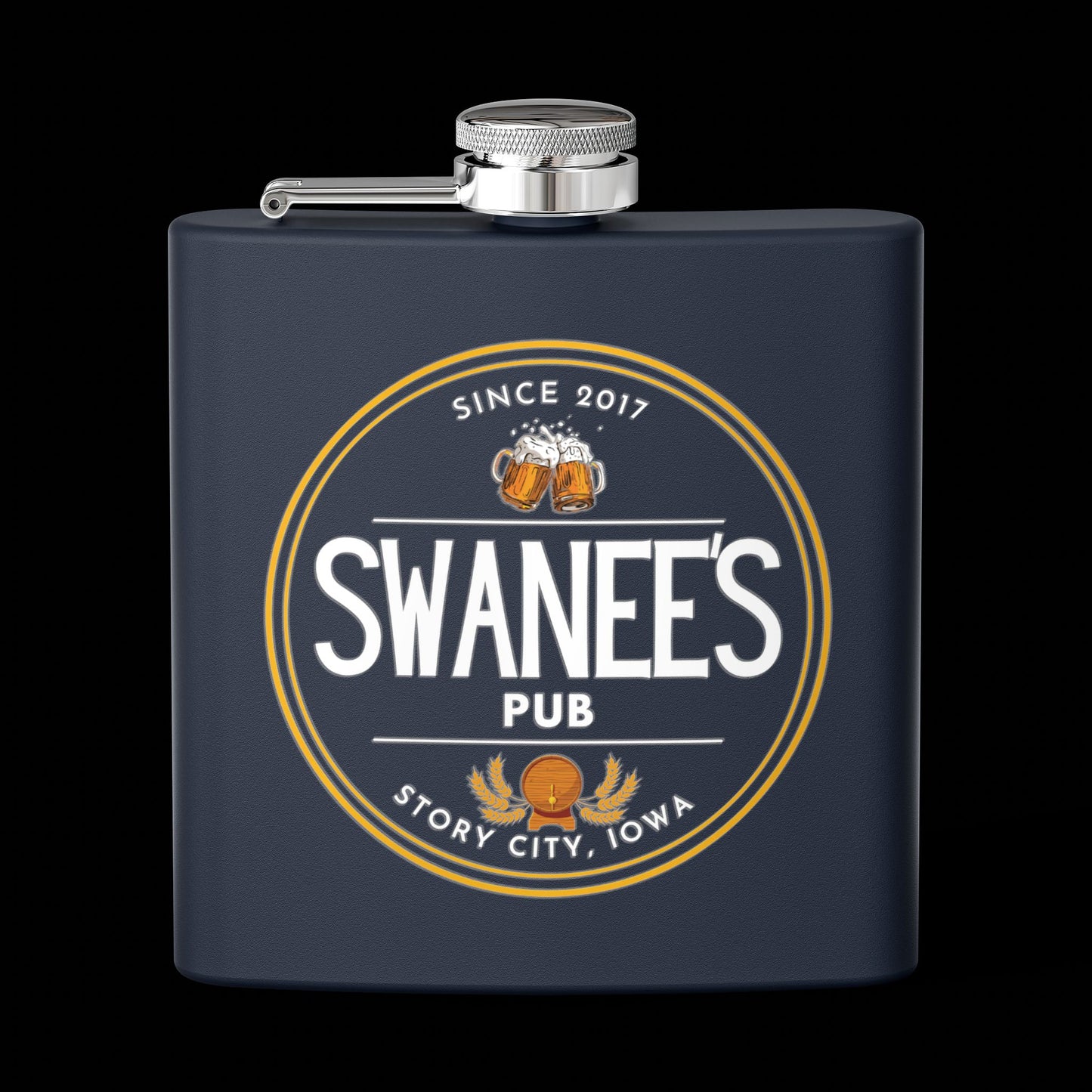 Swanee's Pub Drinkware | 6 oz Stainless Steel Flask