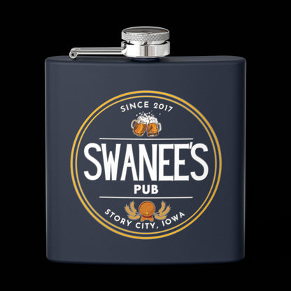 Swanee's Pub Drinkware | 6 oz Stainless Steel Flask